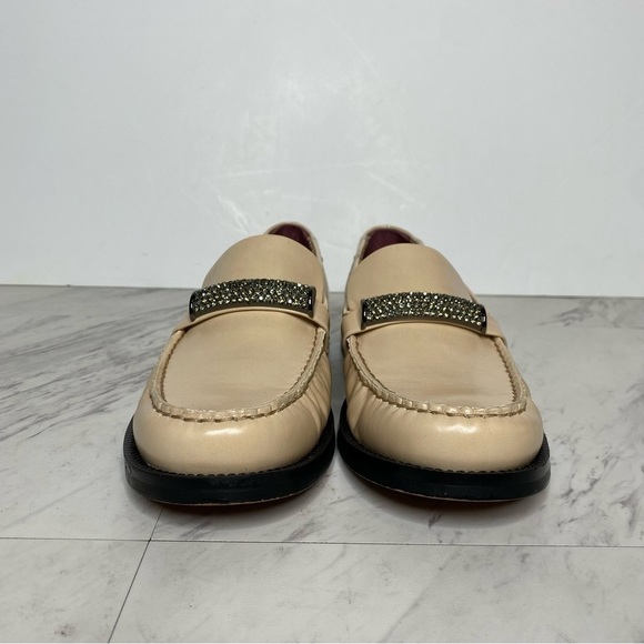 Franco Sarto Lizzy Tan Faux Leather Sparkle Loafer 8M - Picture 2 of 16